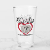 Morkie - Kleine hond, grote hoogte - 3 Glas (Achterkant)