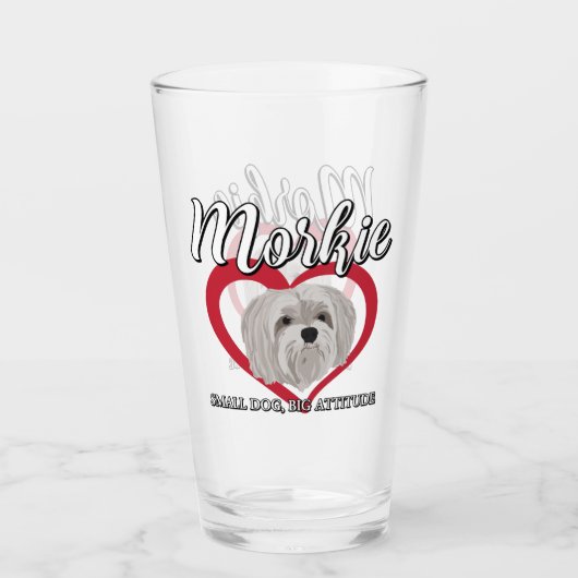 Morkie - Kleine hond, grote hoogte - 3 Glas (Voorkant)