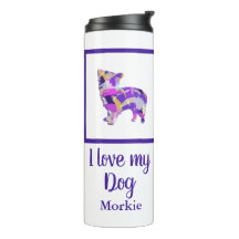 Morkie Leuke Hond Silhouet Paarse PY&B