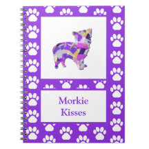 Morkie Leuke Hond Silhouet Paw Paarse PY&B