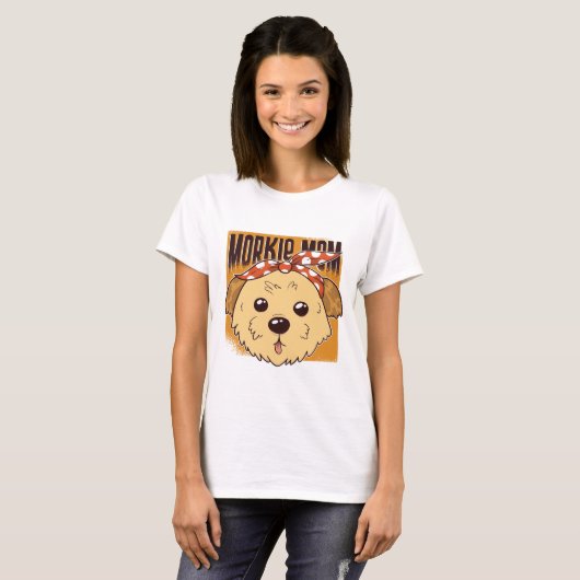 Morkie Mam Design T-shirt (Voorkant volledig)