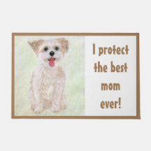 Morkie Moeders Waakhond Deurmat Groot