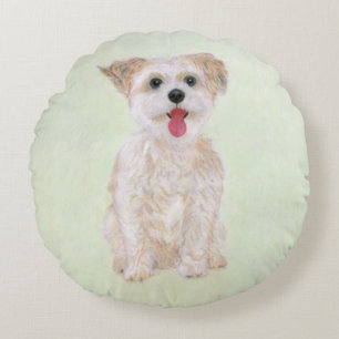 Morkie Niet Yorkie Ronde Kussen