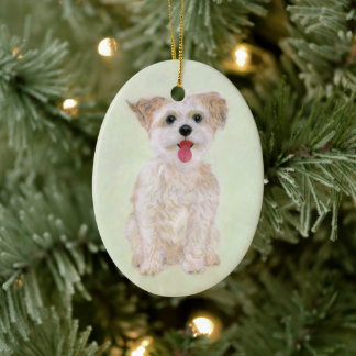 Morkie Premium Keramische Versiering Keramisch Ornament