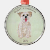 Morkie Premium Rond Ornament (Voorkant)