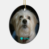 Morkie Puppy Dog Love Cute Kerstannament Keramisch Ornament (Rechts)