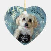 Morkie Puppy Dog Star-kerstversiering Keramisch Ornament (Achterkant)