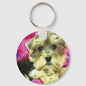 morkie puppy sleutelhanger (Voorkant)
