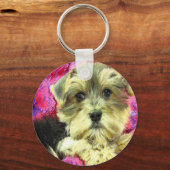 morkie puppy sleutelhanger (Voorkant)