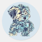 Morkie Puppy Sticker (Voorkant)