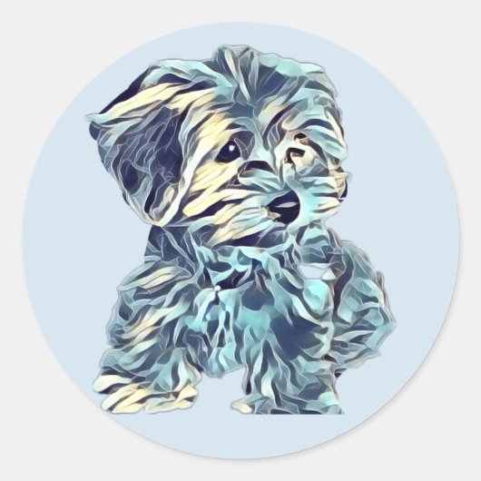 Morkie Puppy Sticker (Voorkant)