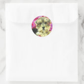 morkie ronde sticker (Tas)