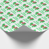 Morkie Schattige Kerst Silhouet Dog & Bow White Cadeaupapier (Hoek)