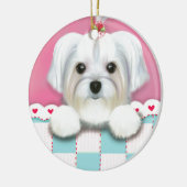 MORKIE SHELLY KERAMISCH ORNAMENT (Links)