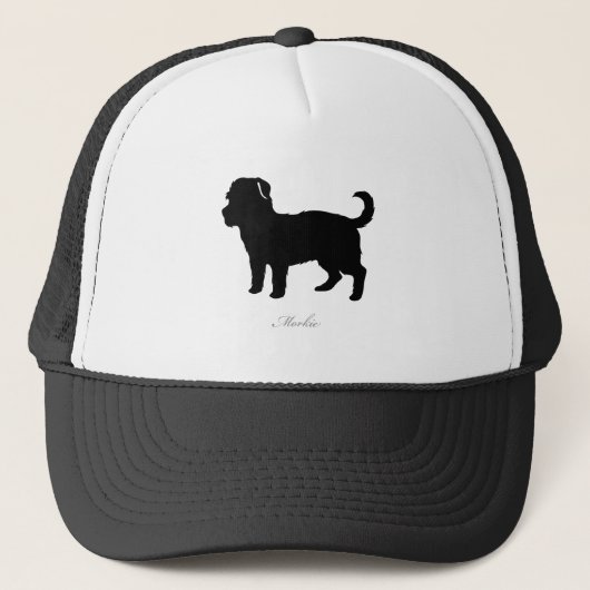 Morkie silhouette trucker pet (Voorkant)