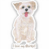 Morkie Tattoo Gepersonaliseerd Sticker (Voorkant)