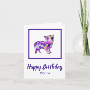 Morkie Terrier Hond Silhouet PPY&B Verjaardag Kaart