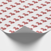 Morkie Terrier Kersthond Schattige Silhouet Wit Cadeaupapier (Hoek)