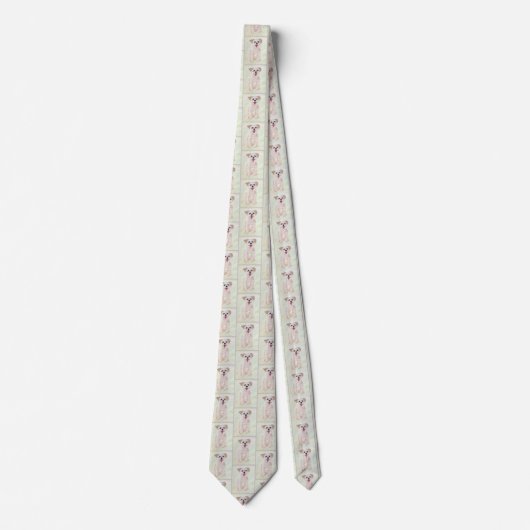 Morkie Tiled Necktie Stropdas (Voorkant)