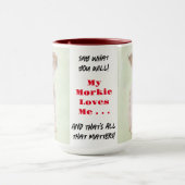 Morkie Zeg wat je wilt Grote mok (Midden)