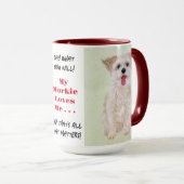 Morkie Zeg wat je wilt Grote mok (Voorkant rechts)