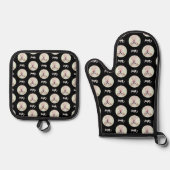 Morkie Zwart Ovenwant & Pannenlap Set (Voorkant)