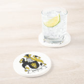 Morland Family Crest Zandsteen Onderzetter (Zijkant)