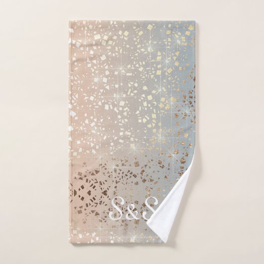 mormat 1920 Glam Gold Star Foil Sparkle Bad Handdoek (Handdoek)