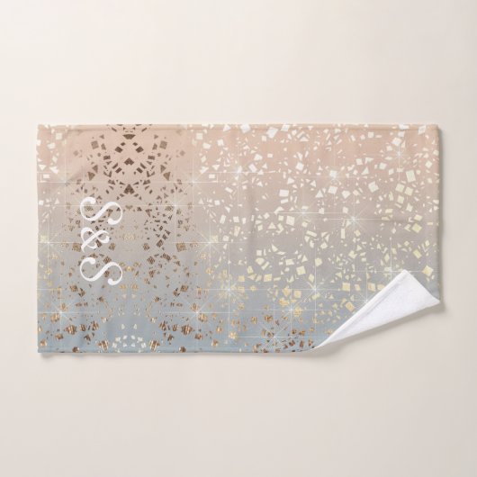  mormat 1920 Glam Gold Star Foil Sparkle Bad Handdoek (Handdoek)