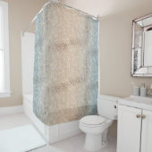  mormat 1920 Glam Gold Star Foil Sparkle Douchegordijn (In situ)