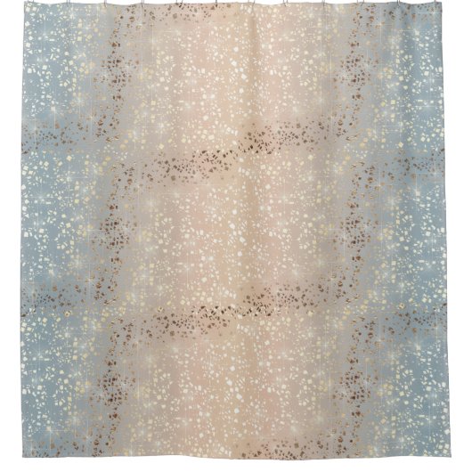  mormat 1920 Glam Gold Star Foil Sparkle Douchegordijn (Voorkant)