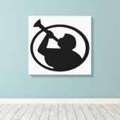 Mormon Angel Mormoni (symbool van het mormonisme) Canvas Afdruk (Insitu (Houten vloer))