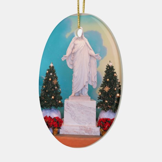 Mormon Christus Kerstmis Keramisch Ornament (Links)