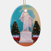 Mormon Christus Kerstmis Keramisch Ornament (Achterkant)
