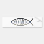 Mormon Fish Bumpersticker (Voorkant)