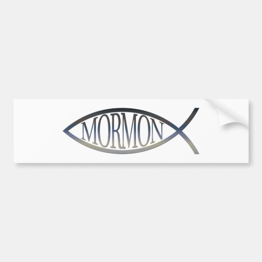 Mormon Fish Bumpersticker (Voorkant)