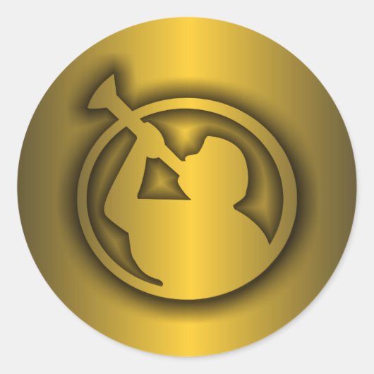 Mormon Gold Ronde Sticker (Voorkant)