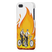 Mormon op Fire Iphone 4s Hoesje iPhone 5 Hoesje (Achterkant Links)
