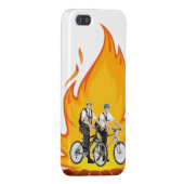 Mormon op Fire Iphone 4s Hoesje iPhone Hoesje (Achterkant Rechts)
