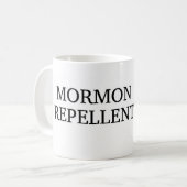 Mormon Repellent Coffee Mok (Voorkant links)