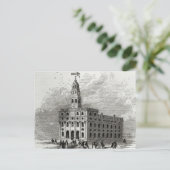 Mormon Temple bij Salt Lake, 1854 Briefkaart (Staand voorkant)