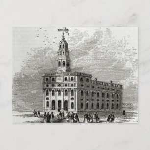 Mormon Temple bij Salt Lake, 1854 Briefkaart