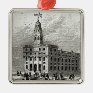 Mormon Temple bij Salt Lake, 1854 Metalen Ornament