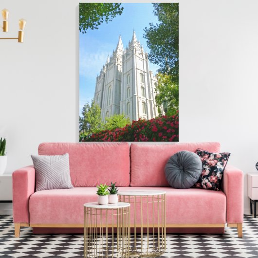 Mormon Temple Canvas Afdruk (Insitu (Woonkamer))