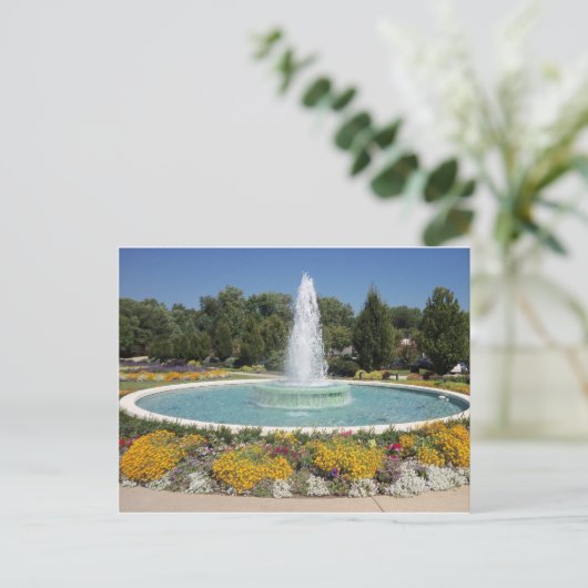 Mormon Temple Fountain Briefkaart (Staand voorkant)