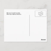 Mormon Temple Fountain Briefkaart (Achterkant)