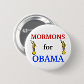 Mormons voor de knop Obama 2012 Ronde Button 5,7 Cm (Voorkant /achterkant)