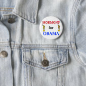 Mormons voor de knop Obama 2012 Ronde Button 5,7 Cm (In situ)