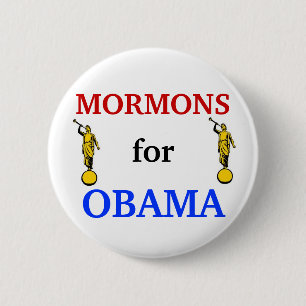 Mormons voor de knop Obama 2012 Ronde Button 5,7 Cm