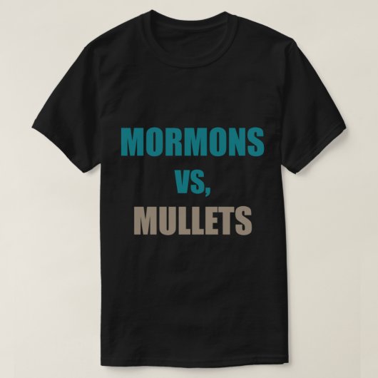Mormons vs Mullets BYU aan de kust van Carolina T-shirt (Design voorkant)